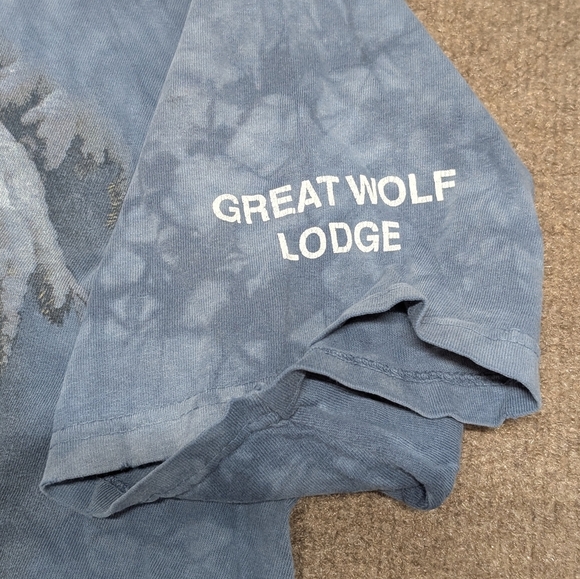Vintage 1999 Great Wolf Lodge Grunge T-Shirt with Wolves Mountains Snow XL - Picture 3 of 7